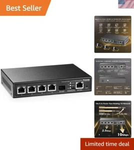 Metal Fanless 4 Port 2.5G Switch with 10G SFP+ Slot – Ideal for Home & Office - Picture 1 of 11