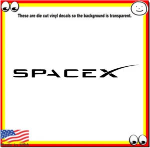 Space X Vinyl geschnittener Aufkleber Sticker Logo Spacex Elon Musk Satellit - Bild 1 von 2
