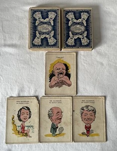Seltener Teilsatz (2 fehlende) antike Karten 1928 Happy Family Game KUH & TOR - Bild 1 von 24