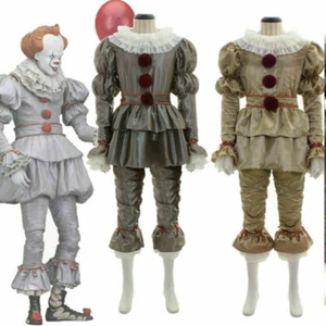 Herren Kinder Halloween Cosplay Outfit Stephen King Es Pennywise Kostüm Clown DE - Bild 1 von 19