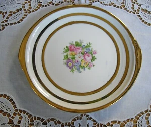 Vintage Edwin M. Knowles 22K Gold Scroll Yorktown Semi-Vitreous 6 1/2" Plate ~ - Picture 1 of 12