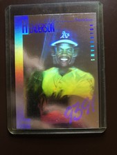 RICKEY HENDERSON 1991 FIELD OF VISION SILVER STAR HOLOGRAM SP HOFer #NNO