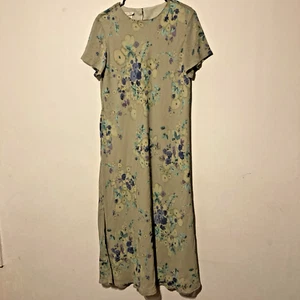 Maxi Vestido Barbara Lesser Para Mujer Verde Manga Corta Calce y Acampanado Para Mujer Talla XL - Imagen 1 de 5