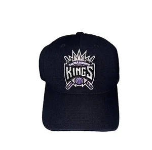 Vintage Sacramento Kings 3d Plain Logo Reebok NBA Y2K Had Cap Strapback Purple - Picture 1 of 9