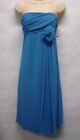 Nwt Suzi Chin For Maggy Boutique Blue 100% Silk  Dress Size12 Ret$128 Beautiful!