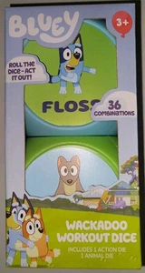 Bluey Workout Imagination Wacky Play Little Hand Sz Dice Action & Animal 2pc Set - Picture 1 of 4
