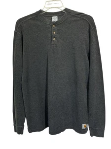 Carhartt K200 MEN’s M Textured Waffle Knit Thermal Henley Shirt RN#14806 - Picture 1 of 9