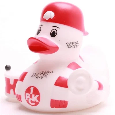 DUCKSHOP Badeente 1. FC Kaiserslautern "Fan" Quietscheente Quietscheentchen Gummiente
