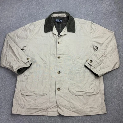 Lands End Jacket Adult X Large Brown Hunting Canvas Barn Chore Corduroy Coat Men - Image 1 of 4