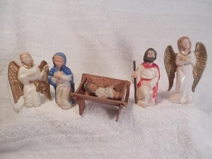 Vintage Kunststoff Celluloid Krippe Figuren Groschenladen - Bild 1 von 4