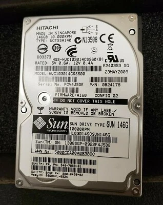 HITACHI HUC103014CSS USTAR C10K300 147GB 10000RPM 64MB BUFFER SAS 6GB 2.5" HDD - Image 1 of 3