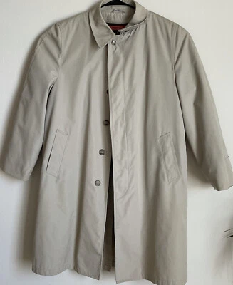 Men’s Stafford Size 44 Long Trench Coat With Removable Liner Pre-owned - Изображение 1 из 4