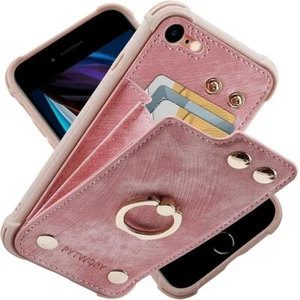 PYTWOPY Brieftasche Etui mit Kartenetui Stoßfest/Dreh-/RFID-Block - Rosa - Bild 1 von 8