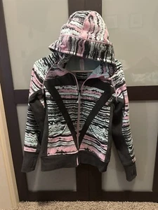 Ivivva Zip Up Scuba Hoodie Sweatshirt Girls Size 14 Colorful - Picture 1 of 9