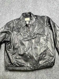 Covington Men's Soft Leather Jacket Black Bombar Jacket 2XL (50-52) - Picture 1 of 19