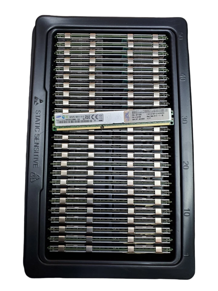 Samsung 32GB (16GBX2) 2Rx4 PC3L-10600R DDR3 ECC Memory Ram M392B2G70BM0-YH9 - Image 1 of 1