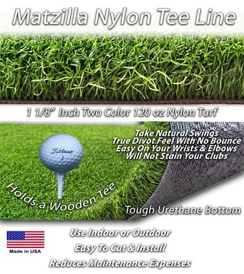 Alfombra de golf de 5 pies x 15 pies para astillar campo de prácticas para golpear sostiene camiseta de madera Foto 1 de 4