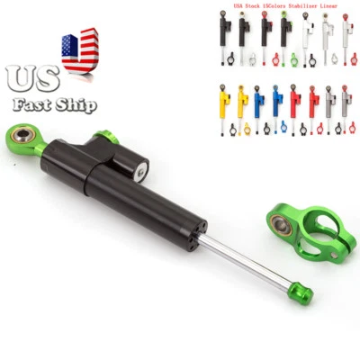 黑色 适用于 Ninja300R 250R ZX6R ZX10R 转向稳定器 阻尼器 线性 — 第 1/4 张图片