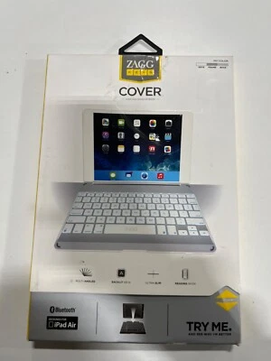 Funda ZAGG con teclado Bluetooth con bisagras retroiluminado para iPad Air - Blanca Foto 1 de 3
