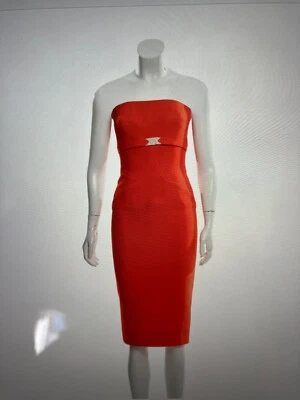 Vestido midi naranja sin tirantes Victoria Beckham talla S Foto 1 de 4