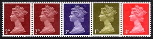 1967 SG 725m Multi-Value Coil Strip Machin Definitives FULL PERFS Unmounted Mint - Picture 1 of 1