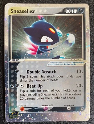 Sneasel EX 103/109 - EX Ruby & Sapphire (2003) Vintage Ultra Rare - LP/NM - Image 1 of 4