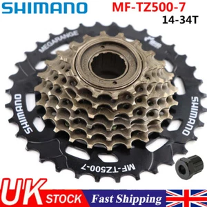 Shimano Tourney MF-TZ500-7 Speed Bike Thread Sprocket Freewheel Screw-On 14-34T - Picture 1 of 4