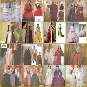 OOP Butterick Renaissance Costume Pattern Victorian Civil War Making History - Picture 1 of 30