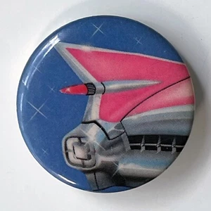 Vintage '80 LISA FRANK pin Nostalgia 1 licensed button pink Cadillac Rick Probst - Picture 1 of 5
