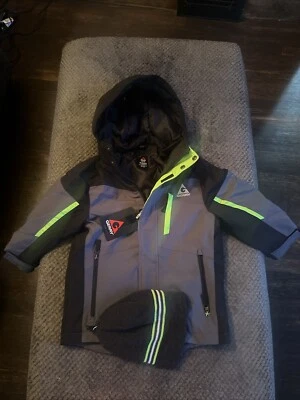Gerry Youth XSmall (5/6) Winter Coat Ski Jacket Boys Gray Black Hooded With Hat - Image 1 of 4