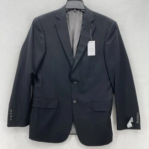 Hart Schaffner Marx Blazer Sport Coat Mens 38 Short Black Wool USA Union Made - Picture 1 of 21