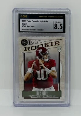 2021 PANINI CHRONICLES DRAFT PICKS ROOKIE CARD MAC JONES #366 CSG NM 8.5 - Image 1 of 2