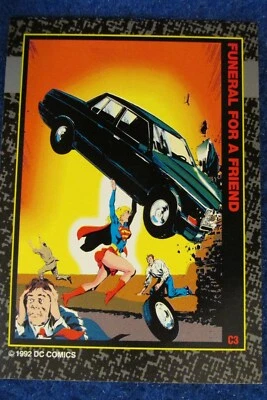 1992 Skybox Doomsday Death of Superman Puzzle Insert # C3 "Funeral for a Friend" - Image 1 of 2