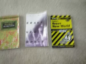 3 Books - Shelley Frankenstein, Huxley Brave New World, and BNW Cliff Notes - Picture 1 of 5