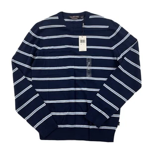 Michael Kors Herren Extra Feine Merinowolle Strick Pullover Mitternachtsblau Small Neu - Bild 1 von 5