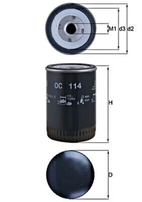 Filtro de aceite MAHLE para CHEVROLET OPEL RENAULT Camaro Corvette Admiral A B 650375 Foto 1 de 2