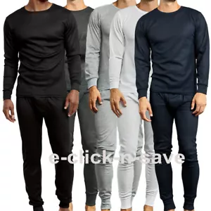Herren 2-teiliges Thermo Unterwäsche Set lange Unterhosen Waffelstrick Oberteil Unterteil S M L XL 2X 3X - Bild 1 von 11