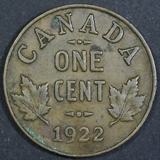 1922 Canada One Cent - Key Date in Very Fine