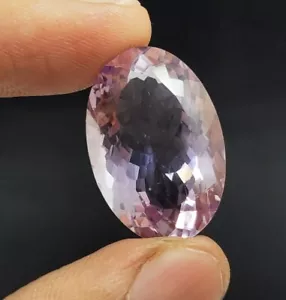 Piedras preciosas sueltas amatista brasileña amatista rosa natural certificadas 27,50 quilates AAA+ - Imagen 1 de 6