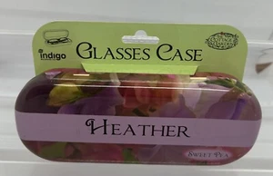 New Women’s Lilac Glasses Case & Personal Name ‘Heather’ (Cannot Customise) - Picture 1 of 6
