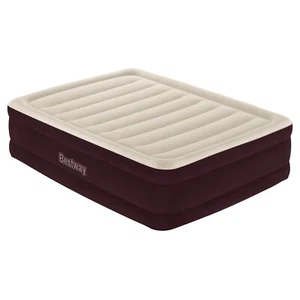 Maroon 20" Queen Air Mattress with Built-In Pump - Picture 1 of 10