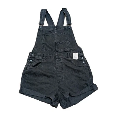 *NUEVO* Talla XL - FREE PEOPLE Pantalones Cortos Ziggy Denim Mono Pantalones Cortos Negro Mineral Foto 1 de 4