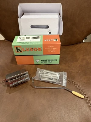 Kluson Vintage Tremolo Bridge -Narrow Spacing - Chrome  KNTSC Strat - Image 1 of 4