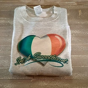 Irish Sweetheart graues Sweatshirt Erwachsene Medium. St. Patrick's Day, FTL Best 50/50 - Bild 1 von 5