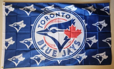 Toronto Blue Jays Multi logo MLB Baseball Flag 3x5 Ft W/ Grommets  - Image 1 of 3