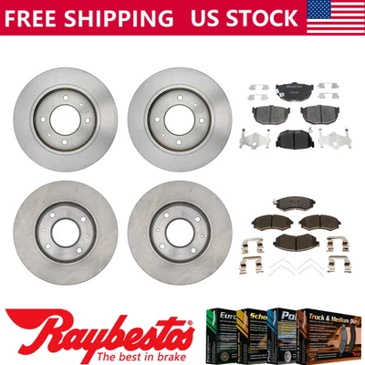 Передние задние тормозные диски и керамические тормозные колодки для 2001 Hyundai Tiburon - Raybestos - Изображение 1 из 4