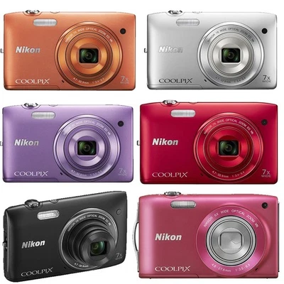 Nikon COOLPIX S3500 CCD Retro Digital Camera 20.2 Megapixels 7x Zoom,2.7" LCD - Image 1 of 4