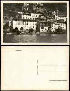 Ansichtskarte Gandria-Lugano Stadtblick Häuser am Ufer 1930 - Picture 1 of 3