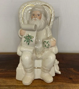 Lenox Santa's List Figurine Christmas 2008 Porcelain-Naughty, Nice, Gold Trim - Picture 1 of 7