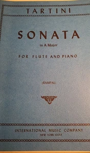 Tartini Sonata in A Major for flute and Piano 1985 + Separate Flute Sheet - Picture 1 of 12